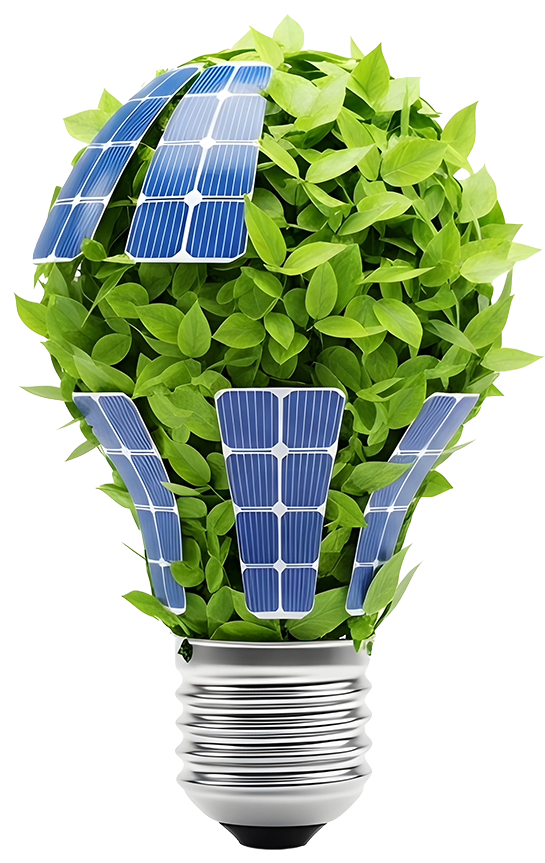 Bombilla hecha de energia fotovoltaica