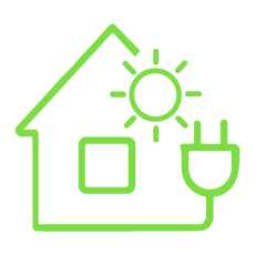 Icono verde casa